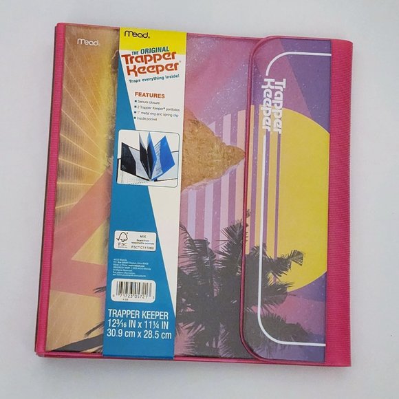 NWT Mead Original Trapper Keeper Binder - 80s 90s Vintage Retro Sunset - Picture 2 of 9